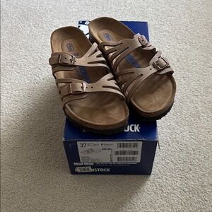 BIRKENSTOCK tan Granada sandals - size 37 - NEW IN BOX